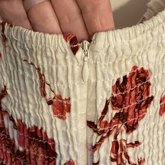 Misa Los Angeles Oona strapless floral midi Dress Abstract Peony 33940 - Picture 8 of 14